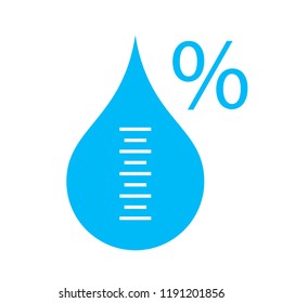 Abstract humidity vector icon isolated on white background