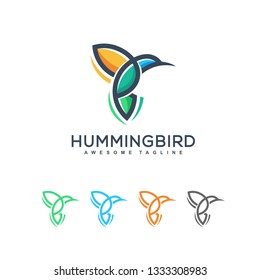 Abstract Humming bird illustration vector Design template. Suitable for Creative Industry, Multimedia, entertainment, Educations, Shop, and any related business