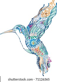 Abstract hummingbird
