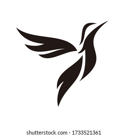 Abstract Hummingbird Logo Design Template