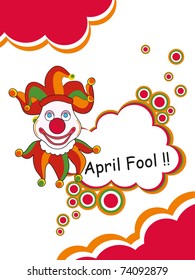 abstract humorous concept background for fools day celebration