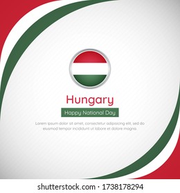 Resumen del fondo de la bandera nacional de Hungría. Creativa ilustración vectorial del Día de la Independencia de Hungría.