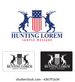Abstract hunting logo concept .