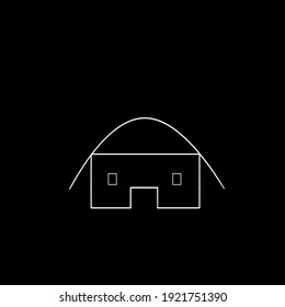 Abstract hut outline vector for background
