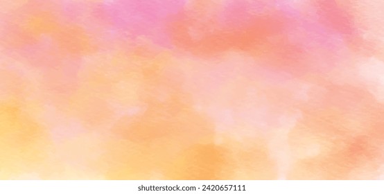 Abstract hyper realistic gradient watercolor background with brush stroke and splashes. Grungy colorful watercolor background. trendy watercolor background vector illustration. 