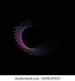 Resumen Plantilla de diseño de logotipo con puntos de hipnosis