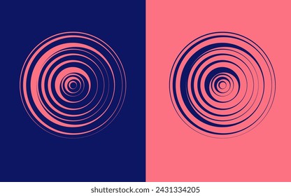 Abstract, hypnotic background with concentric circles. Colorful halftone graphic design elements. Sound wave vector illustration.
Prints, wallpapers, posters, cards, murals. 