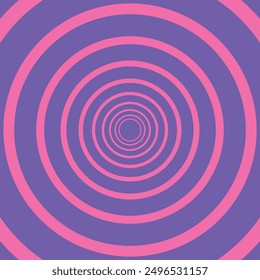Abstract, hypnotic background with concentric circles. Colorful halftone graphic design elements. Sound wave vector illustration.