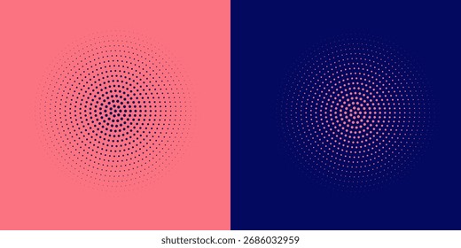 Abstractas, fondo hipnótico con círculos concéntricos. Coloridos Elementos de Diseño gráfico semitono. Onda de sonido moderna