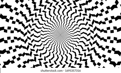 Abstract hypnotic background. Visual illusion