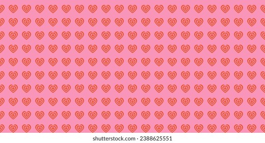 Resumen de corazones hipnóticos patrón sin fisuras. Geometría vibrante psicodélica. Op art. fondo moderno, papel digital, papel envolvente, papel pintado.