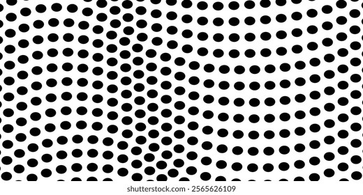 Abstract hypnotic pattern with black-white striped lines. Psychedelic background. Op art, optical illusion. Modern design