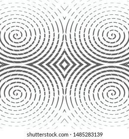 Abstract hypnotic pattern from stripes. Waves and swirls of geometric shapes. Original background for your design.