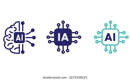 Abstract IA Technology Icon Design Collection