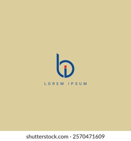 Abstract IB, BI Letters Logo Initial Based Monogram Icon Vector