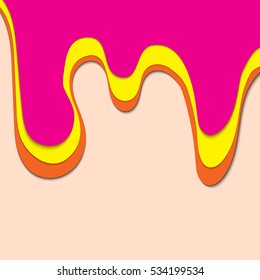 Abstract ice cream background. Wavy vector design