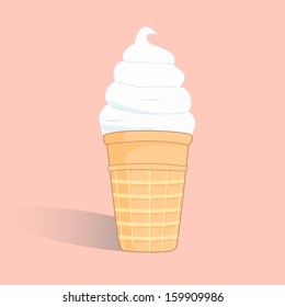 Abstract ice cream cup. Vector illustration.