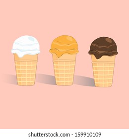 Abstract ice cream cup. Vector illustration.