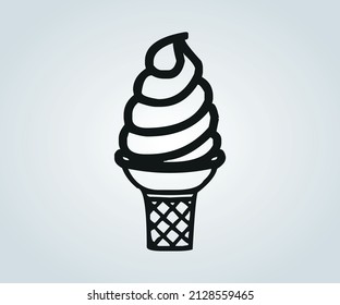 abstract ice cream drawing for illustration