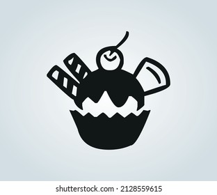 abstract ice cream drawing for illustration