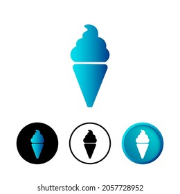 Abstract Ice Cream Icon Illustration