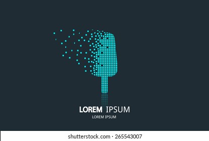 Abstract ice cream logo. Vector logotype design.