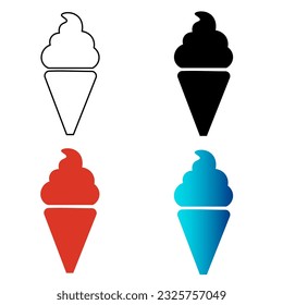 Abstract Ice Cream Silhouette Illustration, can be used for business designs, presentation designs or any suitable designs.