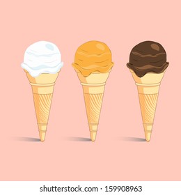 Abstract ice cream tube. Vector illustration.