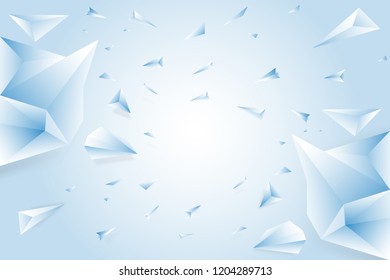 Abstract ice and diamond polygon for background. 