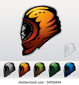 Abstract Ice hockey mask. "Full compatible. Created with gradients. Named in layers"