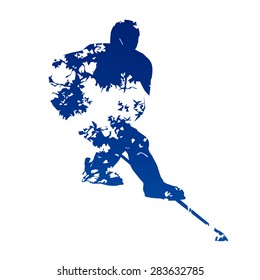 Abstract ice hockey player