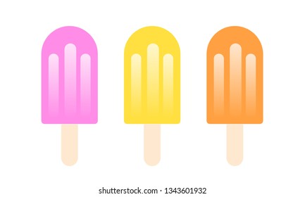 Abstract Ice Popsicles Vector Illustration