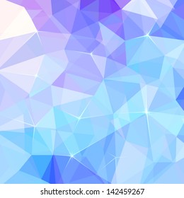 Abstract ice triangles vector background