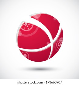 Abstract icon, 3d vector symbol