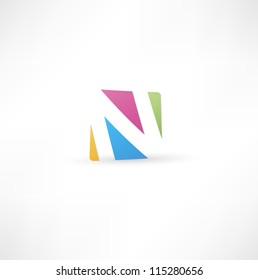  Abstract Icon Based On The Letter N
