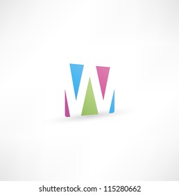  Abstract icon based on the letter W