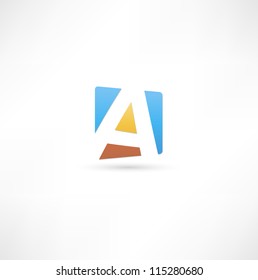  Abstract icon based on the letter A