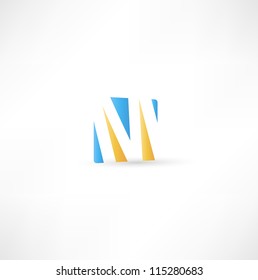  Abstract icon based on the letter M