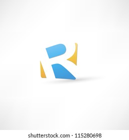  Abstract icon based on the letter R
