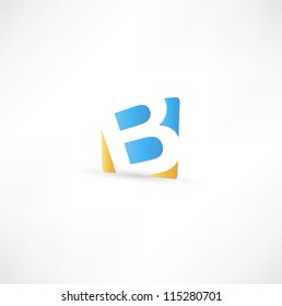  Abstract icon based on the letter B
