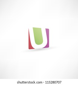  Abstract icon based on the letter U