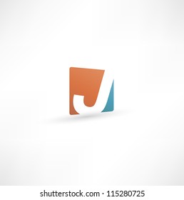  Abstract icon based on the letter J