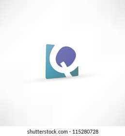  Abstract icon based on the letter Q