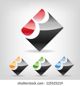 Abstract icon based on the letter B