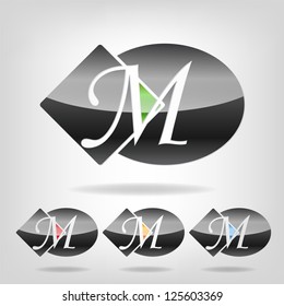 Abstract icon based on the letter M