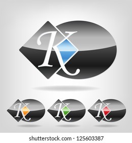 Abstract icon based on the letter K