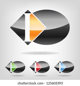 Abstract icon based on the letter I