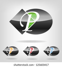 Abstract icon based on the letter P