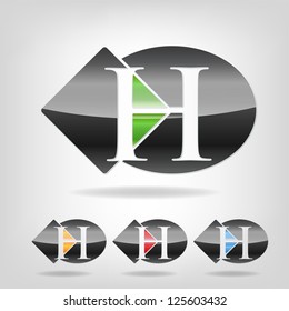 Abstract icon based on the letter H