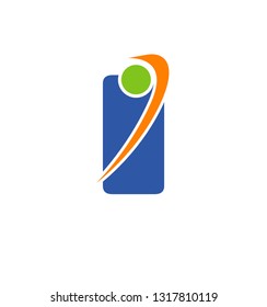 Abstract icon based on the letter i
